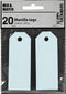 Happy Moments Labels Lichtblauw 3 X 8 Cm Karton 20 Stuks
