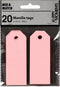 Happy Moments Labels Roze 3 X 8 Cm Karton 20 Stuks