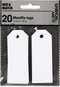 Happy Moments Labels Wit 3 X 8 Cm Karton 20 Stuks