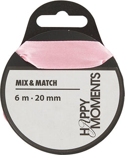 Happy Moments Satijnlint 20 Mm X 6 M Roze