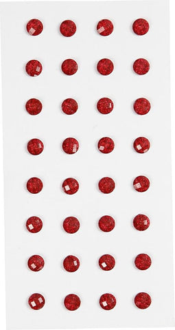 Happy Moments Strasstenen Rood 8 Mm 32 Stuks