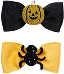 Happy pet Halloween vlinderstrik spin pompoen