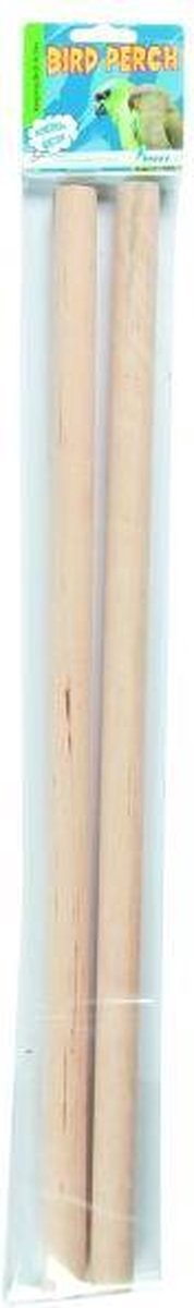 Happy Pet Houten Zitstok 2 Stuks - 40X1X1 CM