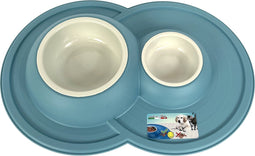 Happy Pet Mad About Pets Voerbak / Drinkbak Volcano Dubbel Lichtblauw