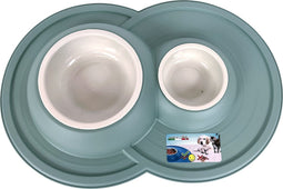 Happy Pet Mad About Pets Voerbak / Drinkbak Volcano Dubbel Salie Groen