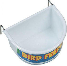 Happy Pet Voerbak Half Rond Wit - LARGE 11.5X8.5X6.5 CM