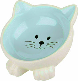 Happy Pet Voerbak Kat Orb Blauw / Creme