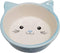 Happy pet voerbak kat polka blauw / creme
