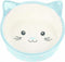 Happy pet voerbak kat polka blauw / creme