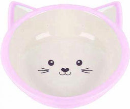 Happy pet voerbak kitten roze / creme