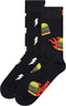 Happy Socks giftbox 2P sokken blast off burger zwart - 36-40