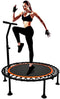 Happygefit - Mini-Trampoline Fitness met Handgreep, 100cm, Maximaal Wicht 130KG, Fitnesstrampoline met armsteun – Bounce Trampoline