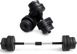 Happygetfit - 2 in 1 Verstelbare halterset met anti-slip handvat, 30 KG in gewicht verstelbaar, 8 x 2,5kg / 8 x 1,25kg, Dumbbell set training apparatuur voor thuis of gymnastiek oefeningen, Duurzame fitness barbell