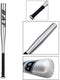 Happygetfit - 76cm honkbalknuppel, Macllar aluminium honkbalknuppel, lichtgewicht, met bal, opbergtas, zilver