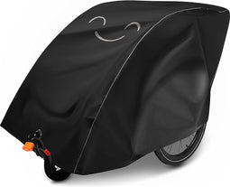Happygetfit - Afdekking voor fietskar - afsluitbaar - universeel - reflecterend - 2-zits - fietsaanhanger afdekking accessoires