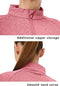 Happygetfit - Dames hardloopshirts met lange mouwen lichtgewicht workout tops met 1/4 rits kraag voor lente herfst