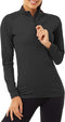 Happygetfit - Dames hardloopshirts met lange mouwen lichtgewicht workout tops met 1/4 rits kraag voor lente herfst