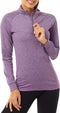 Happygetfit - Dames hardloopshirts met lange mouwen lichtgewicht workout tops met 1/4 rits kraag voor lente herfst