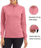 Happygetfit - Dames hardloopshirts met lange mouwen lichtgewicht workout tops met 1/4 rits kraag voor lente herfst