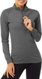 Happygetfit - Dames hardloopshirts met lange mouwen lichtgewicht workout tops met 1/4 rits kraag voor lente herfst