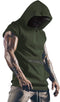 Happygetfit - Heren Gym Tank Tops Sport T Shirt Dunne Fitness Spiervest Mouwloos Hoodies met Zakken