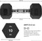 Happygetfit - Hexagon halters, premium set van 2 (paar), 5-30 kg, antislip ommanteld, ergonomische verchroomde handgrepen, dumbbellset