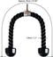 Happygetfit - Nylon triceptouw gedraaid touw tricepstouw om naar beneden te trekken met anti-slip handgrepen - biceps, triceps, fitnessstudio of thuis - zwart
