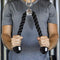 Happygetfit - Nylon triceptouw gedraaid touw tricepstouw om naar beneden te trekken met anti-slip handgrepen - biceps, triceps, fitnessstudio of thuis - zwart
