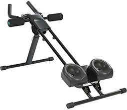 Happygetfit - Professioneel trainingsapparaat voor buik, benen, billen, rug, schouders en nek, ruimtebesparend, inklapbaar, voor krachttraining en conditietraining, zwart