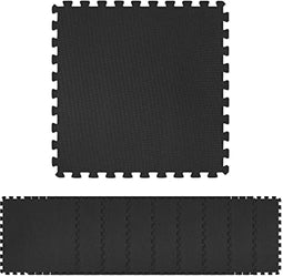 Happygetfit - Puzzelmat Fitness Sport Mat - 10x puzzel vloerbeschermingsmat 40 x 40 x 1 cm vloer fitnessmat - vloermat voor training turnen