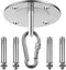 Happygetfit - Set Plafondhaken, Heavy Duty Swing Haken, met 4 schroeven + 1 karabijnhaak, Roestvrijstalen oogplaat Plafondbeugel voor yoga, hangmat, bokszak - draagvermogen tot 450 kg