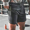 Happygetfit - Shorts heren 2-in-1 trainingsshorts zomer korte broek sneldrogende hardloopshort sportbroek met zakken compressieshort