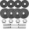 Happygetfit - Systeemkoffer met Dumbells, Dumbbell Set 2x 10kg, Gietijzeren Gewicht Platen, Stalen Dumbbell Bars, Geribbelde Grip, Star Lock, 8 Gewicht Platen 4x2,5kg/4x1,25kg, Dumbbells Dumbbell Set Gewichten