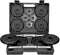 Happygetfit - Systeemkoffer met Dumbells, Dumbbell Set 2x 10kg, Gietijzeren Gewicht Platen, Stalen Dumbbell Bars, Geribbelde Grip, Star Lock, 8 Gewicht Platen 4x2,5kg/4x1,25kg, Dumbbells Dumbbell Set Gewichten
