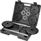 Happygetfit - Systeemkoffer met Dumbells, Dumbbell Set 2x 10kg, Gietijzeren Gewicht Platen, Stalen Dumbbell Bars, Geribbelde Grip, Star Lock, 8 Gewicht Platen 4x2,5kg/4x1,25kg, Dumbbells Dumbbell Set Gewichten