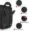 Happygetfit - Tactische Heuptassen, Molle EDC Pouch, Outdoor Heuptas+Haak, Utility Gadget Riemtas met Mobiele Telefoon Holster voor Sport, Wandelen, Kamperen, Reizen-Zwart