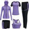 Happygetfit - Trainingspak voor dames, yogakleding, pak van 5 sportpak, joggingpak, gym, fitness, loopkleding, sportswear, sport, yoga, outfit voor dames, beha leggings