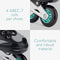 Happygetfit - Verstelbare skeelers verschillende maten - Verstelbare skates voor meisjes en jongens - Inline skates kinderen blauw/grijs - Meerdere maten