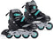 Happygetfit - Verstelbare skeelers verschillende maten - Verstelbare skates voor meisjes en jongens - Inline skates kinderen blauw/grijs - Meerdere maten