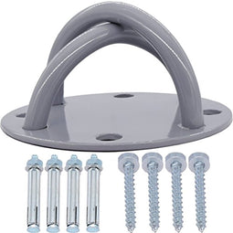 Happygetfit - Wandplafondhouder voor gym & home ophangriemen voor Olympische ringen Fitness Training Yoga Swing Slacht touwen weerstandsband & boksuitrusting