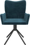 vidaXL - Eetkamerstoelen - draaibaar - 2 - st - fluweel - blauw