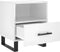 vidaXL - Nachtkastje - 40x35x47,5 - cm - bewerkt - hout - hoogglans - wit