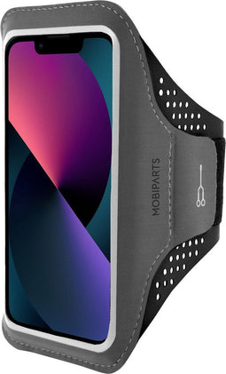 Hardloop Sportarmband geschikt voor Apple iPhone 13 Pro - Zwart - Mobiparts