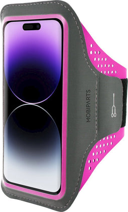 Hardloop Sportarmband geschikt voor Apple iPhone 14 Pro - Roze - Mobiparts