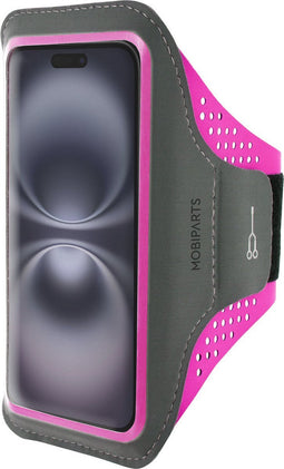 Hardloop Sportarmband geschikt voor Apple iPhone 16 - Roze - Mobiparts