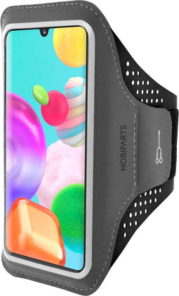 Hardloop Sportarmband geschikt voor Samsung Galaxy A41 - Zwart - Mobiparts