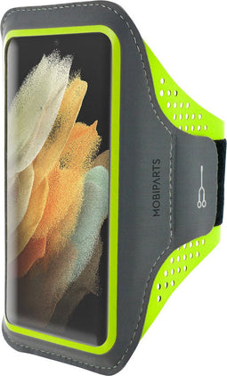 Hardloop Sportarmband geschikt voor Samsung Galaxy S21 Ultra - Groen - Mobiparts