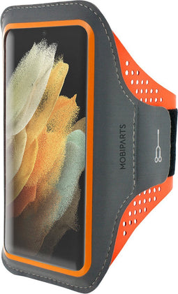 Hardloop Sportarmband geschikt voor Samsung Galaxy S21 Ultra - Oranje - Mobiparts