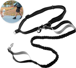 Hardloopriem Hond – Honden Riem Handsfree – Hardlopen met Hond – Canicross - 160-260 cm Zwart - Hardloopband Hond – Halsband Hond – Hondenlijn – Leiband Hond