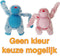 Harige Aap Roze/Blauw 22 cm